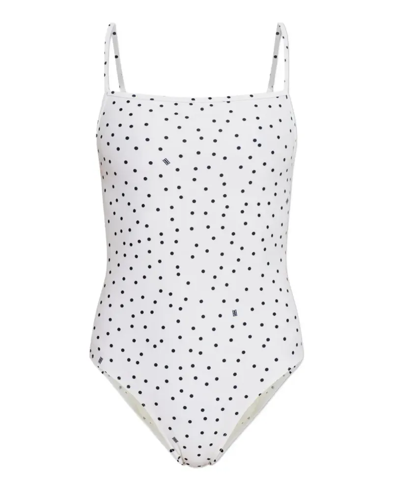 By Malene Birger Astrid polka-dot swimsuit - Weiß Weiß
