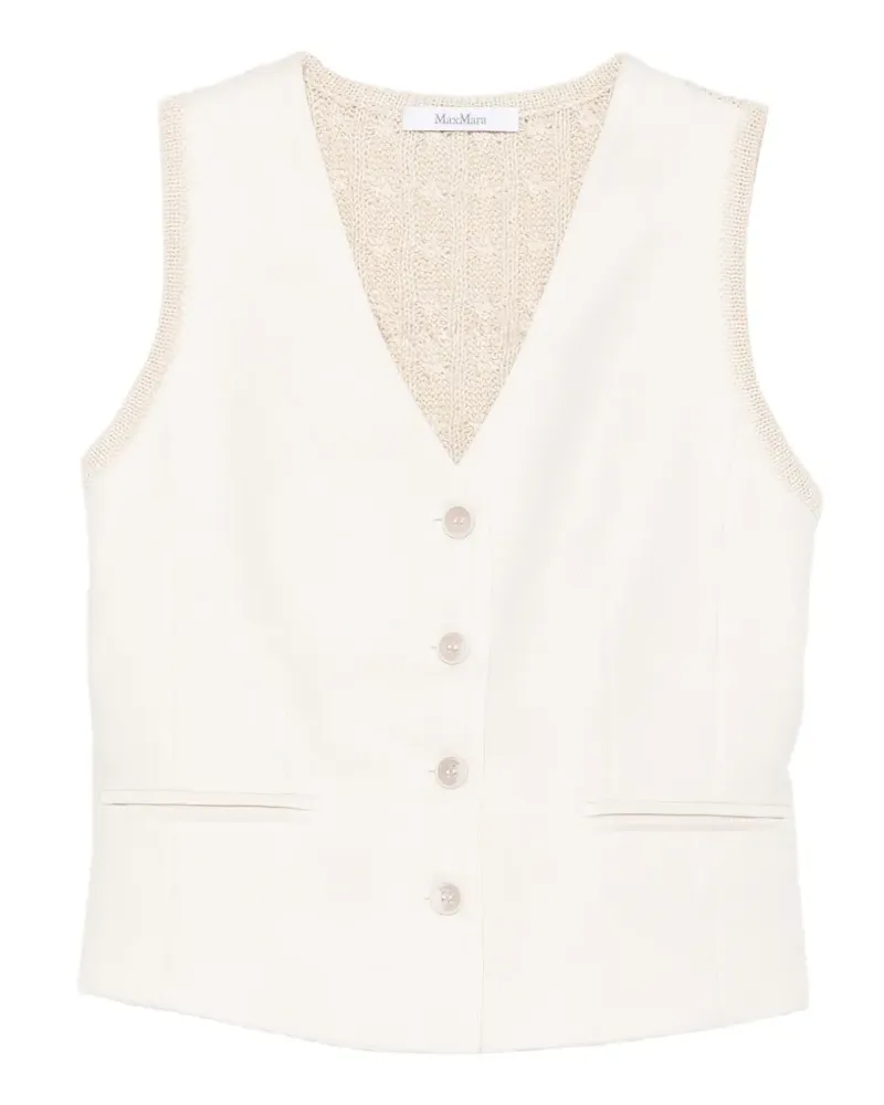 Max Mara knit-panel waistcoat - Nude Nude