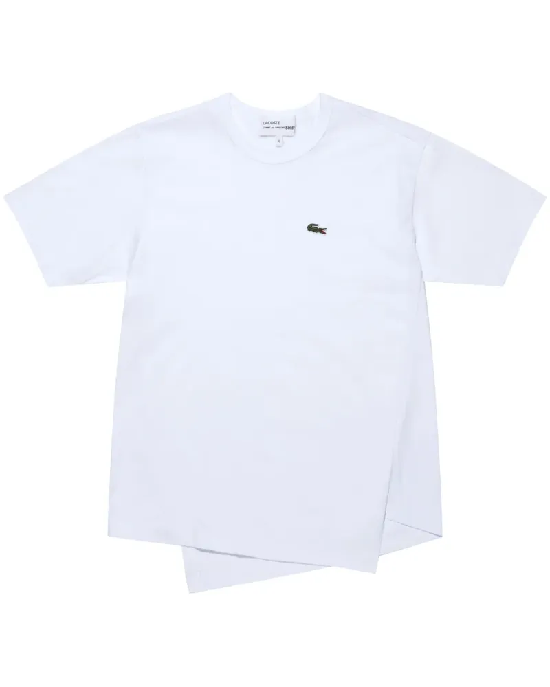Comme des Garçons x Lacoste Asymmetrisches T-Shirt - Weiß Weiß
