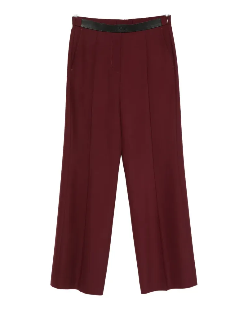 Loewe logo-waistband pleated palazzo pants - Rot Rot
