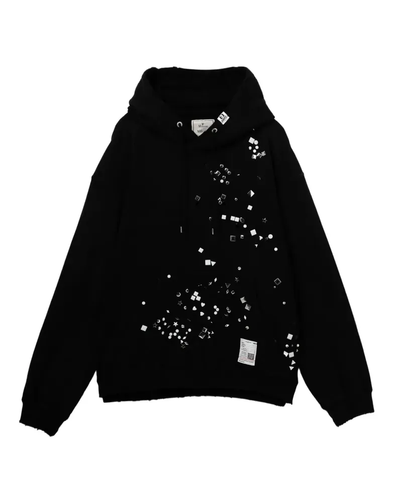 MIHARAYASUHIRO Hoodie mit Nieten - Schwarz Schwarz