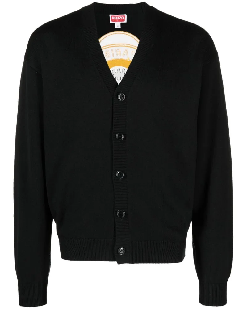 Kenzo Cardigan mit V-Ausschnitt - Schwarz Schwarz