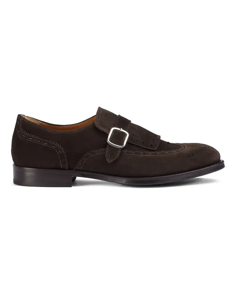Doucal´s fringe-detail buckled monk shoes - Braun Braun