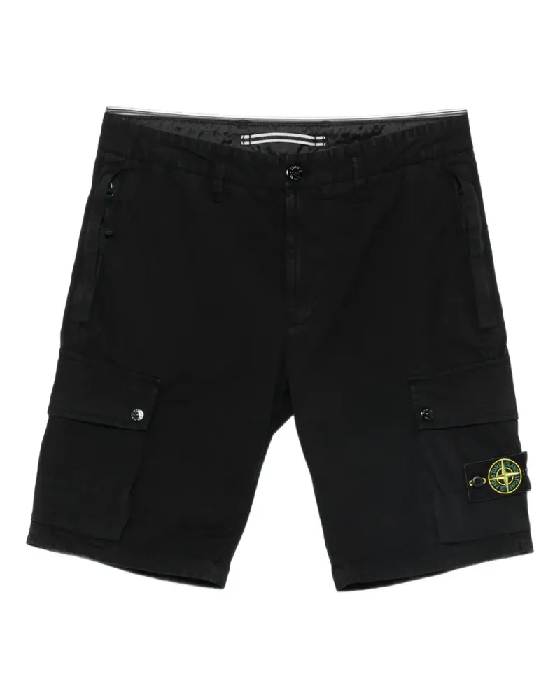 Stone Island Cargo-Shorts mit Kompass-Patch - Schwarz Schwarz