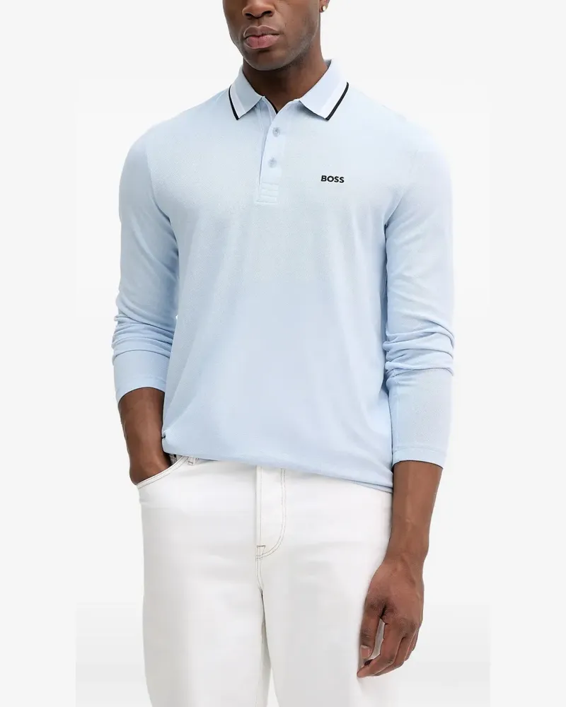 HUGO BOSS long-sleeve polo shirt - Blau Blau