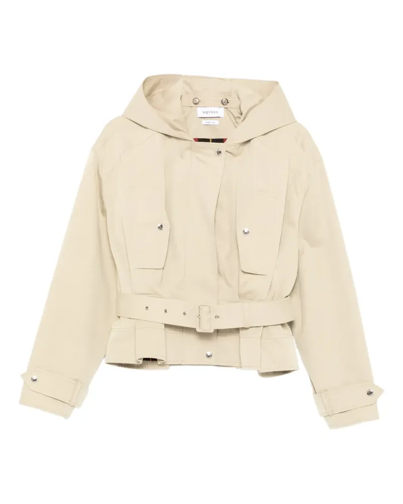 Alexander McQueen belted peplum jacket - Nude Nude