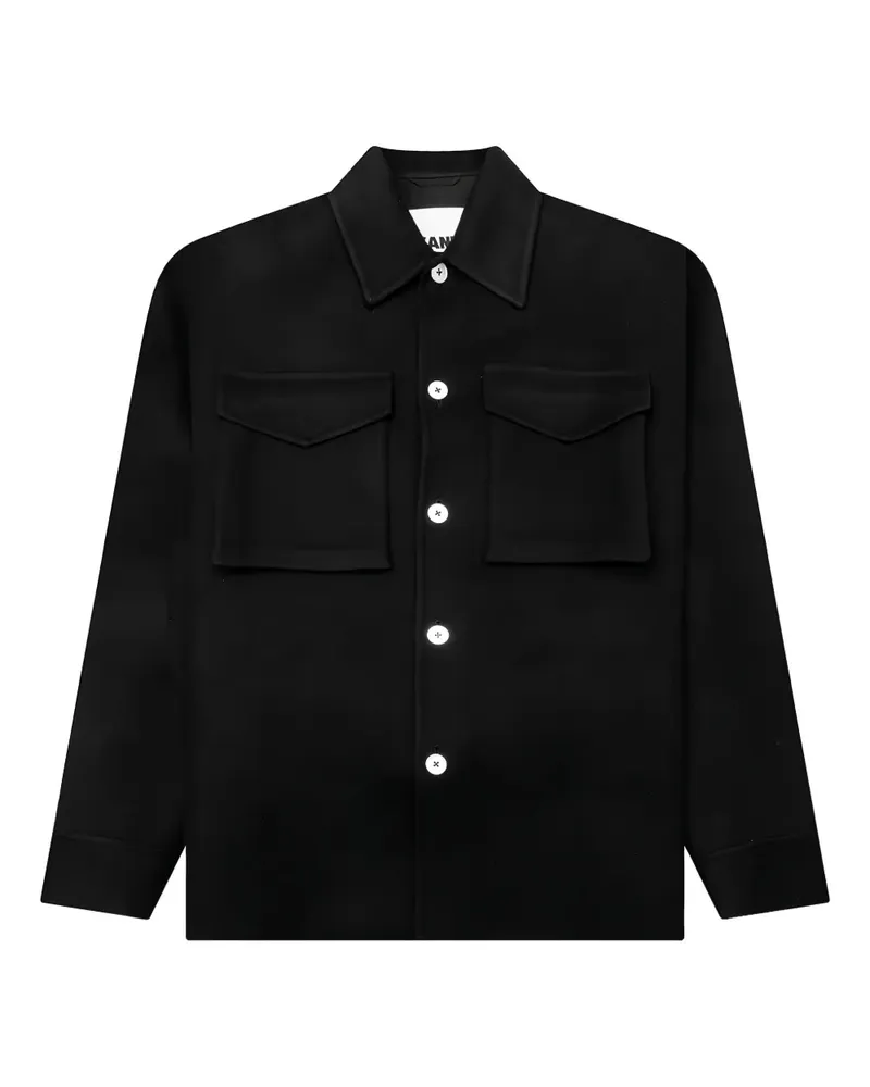 Jil Sander Hemdjacke aus Kaschmir - Schwarz Schwarz