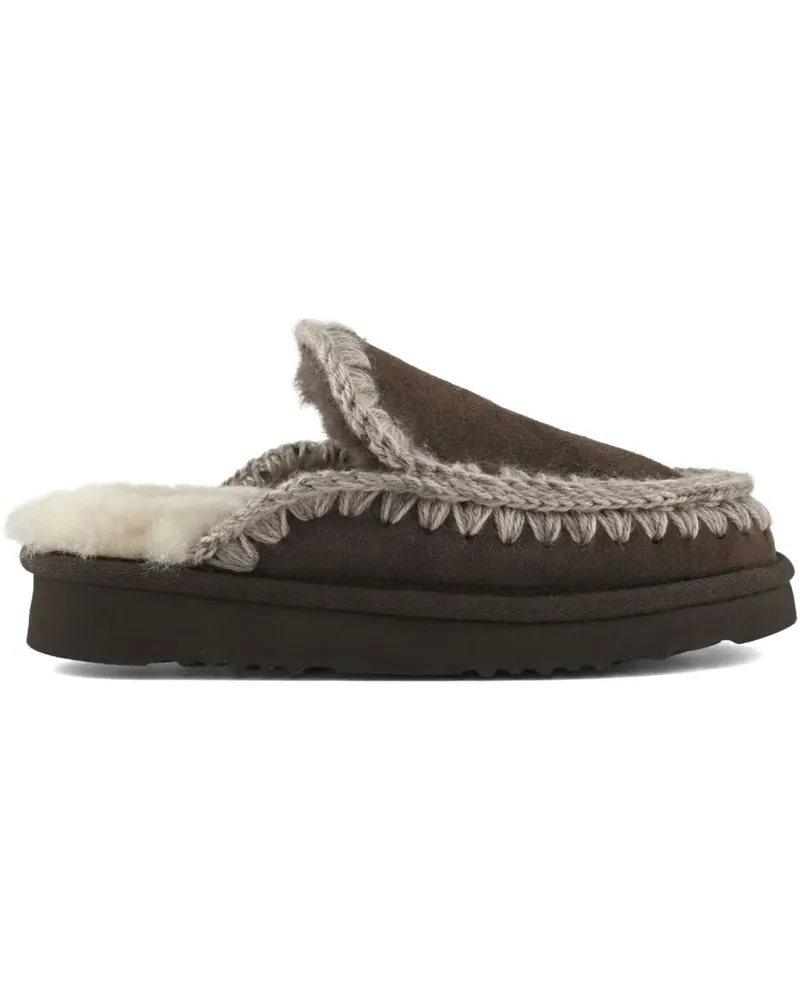 Mou Gehäkelte Eskimo Mules - Braun Braun