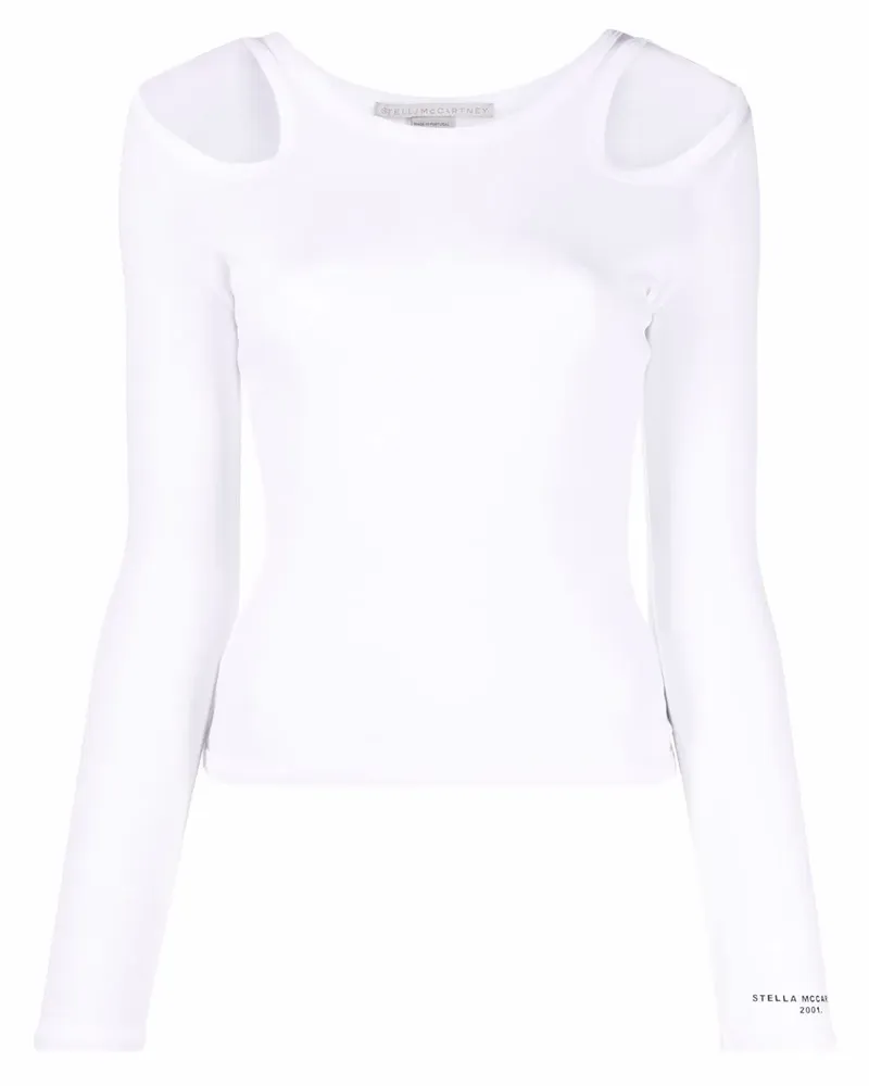 Stella McCartney Langarmshirt mit Cut-Out - Weiß Weiß