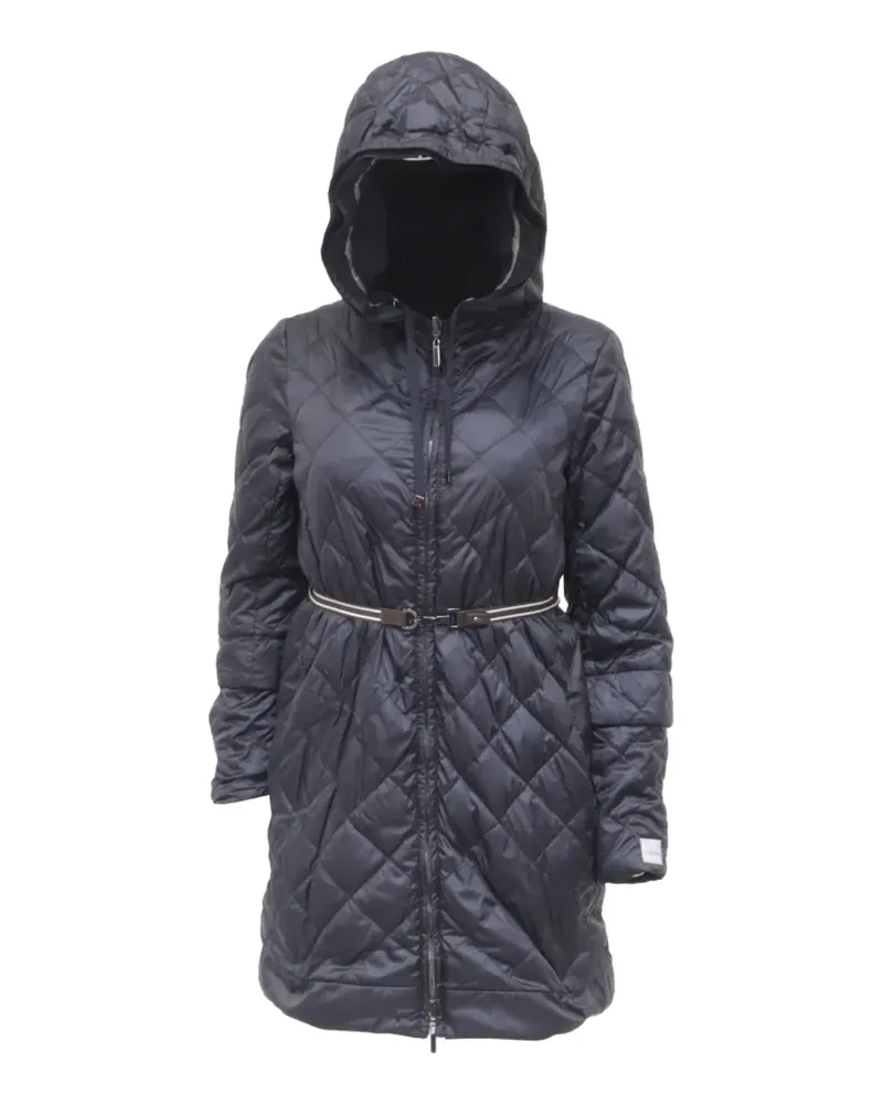 Max Mara Gesteppte Kapuzenjacke - Blau Blau