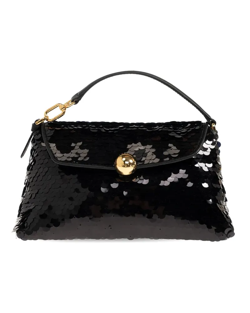 Furla mini Sfera Soft sequin top-handle tote bag - Schwarz Schwarz