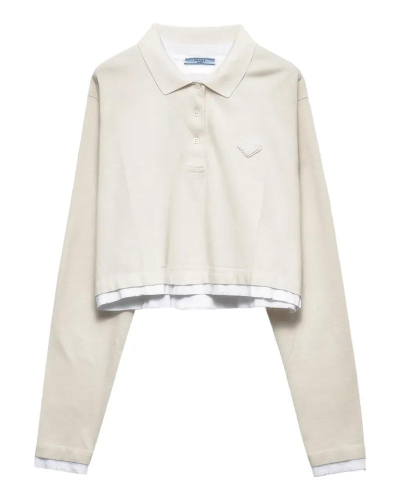 Prada Poloshirt aus Jersey - Nude Nude