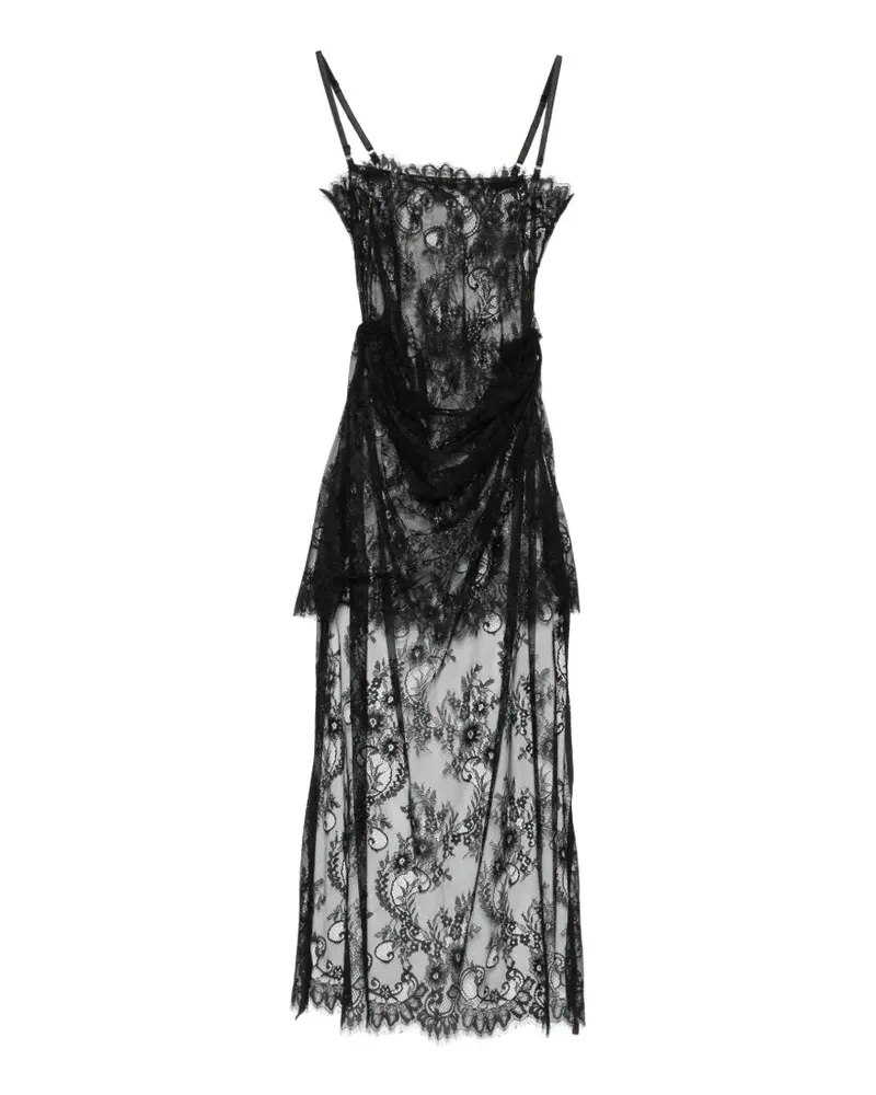 ALCHEMY Kleid mit Spitzen-Overlay - Schwarz Schwarz