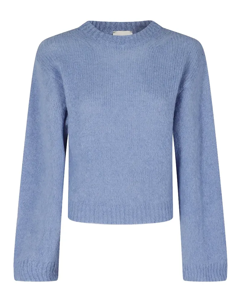 ALYSI Gebürsteter Strickpullover - Blau Blau