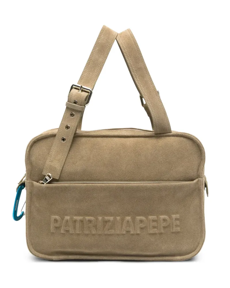 Patrizia Pepe IM)Perfection embossed suede tote bag - Grün Grün