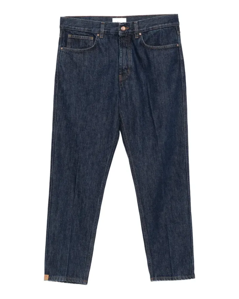 Don The Fuller Seoul logo-patch straight-leg jeans - Blau Blau
