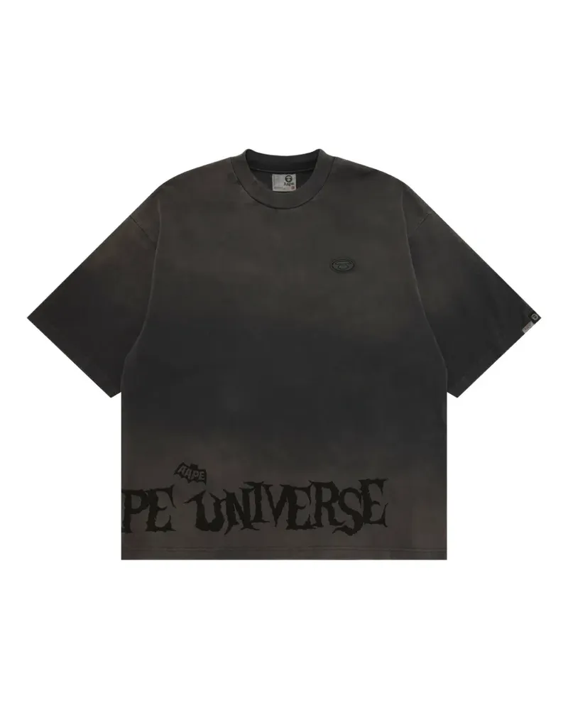 BAPE logo-print cotton T-shirt - Grau Grau