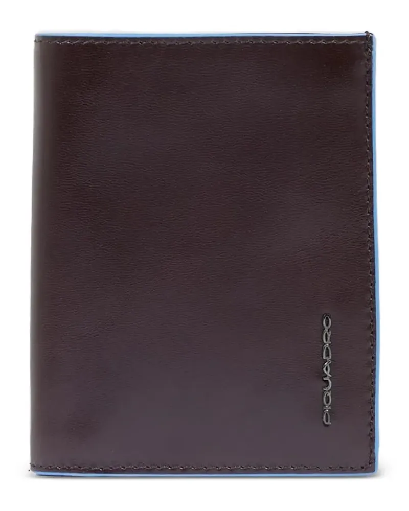 Piquadro Vertical trifold leather wallet - Braun Braun