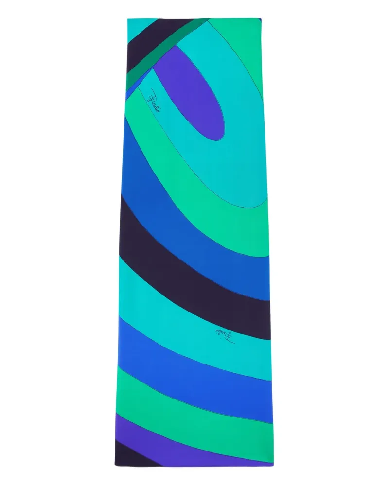 Emilio Pucci Schal mit Wirbel-Print - Grün Grün
