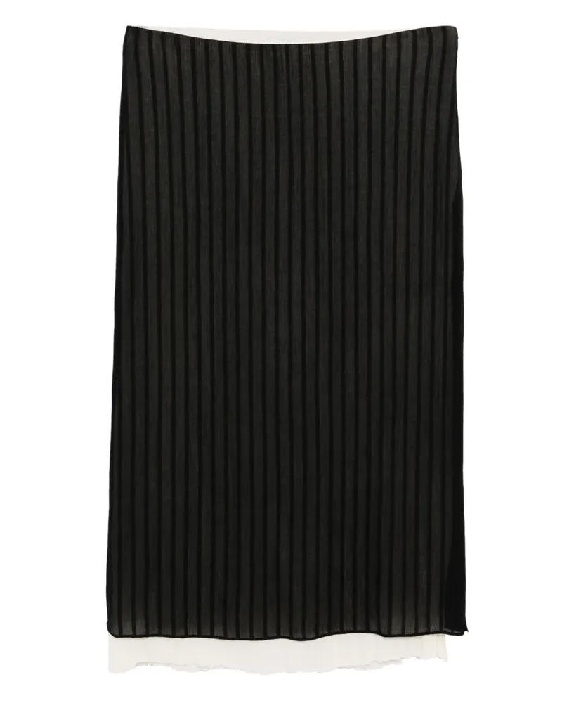 Vince Rock im Layering-Look - Schwarz Schwarz