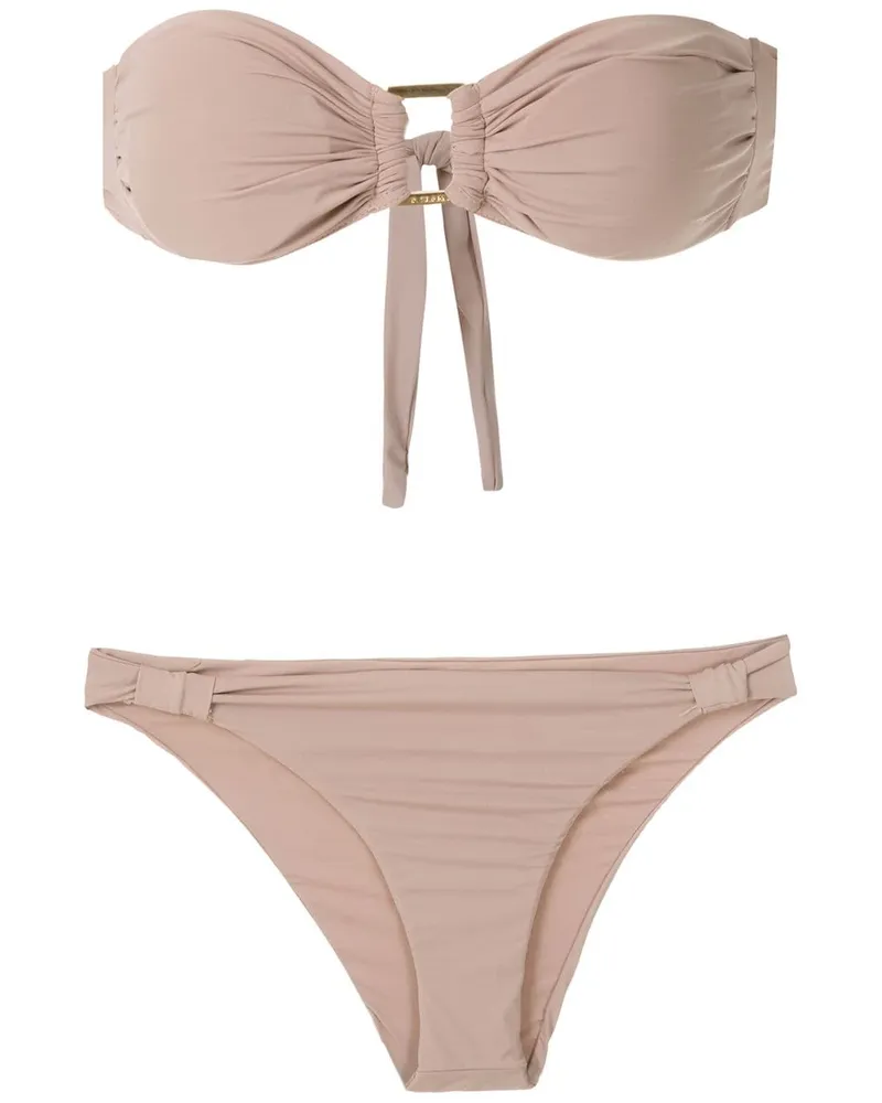 Amir Slama Bikini mit Bandeau-Top - Nude Nude