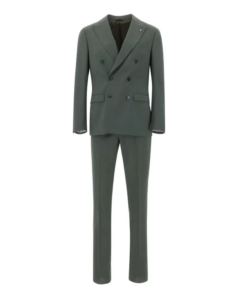 Manuel Ritz double-breasted peak-lapel suit - Grün Grün
