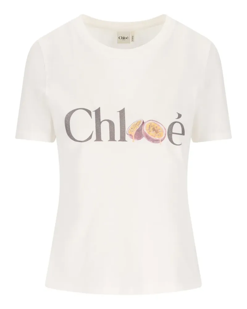 Chloé logo T-shirt - Nude Nude