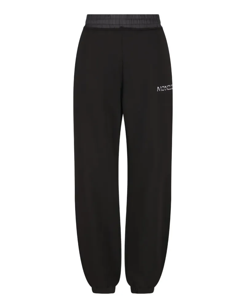Moncler logo-embroidered track pants - Schwarz Schwarz