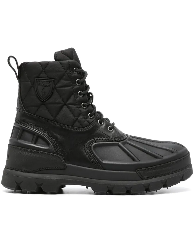Ralph Lauren Oslo Schnürstiefel mit Steppung - Schwarz Schwarz