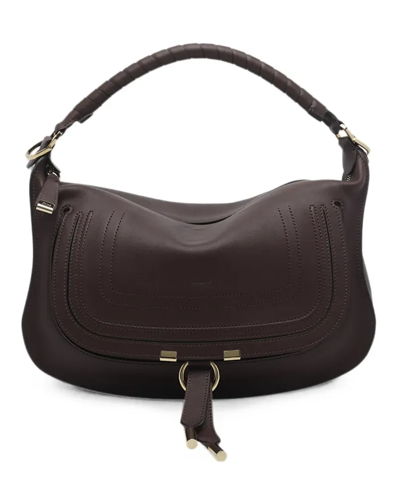 Chloé small Marcie leather shoulder bag - Braun Braun