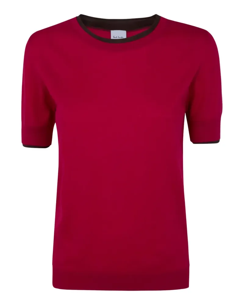 Paul Smith contrasting-trim T-shirt - Rot Rot