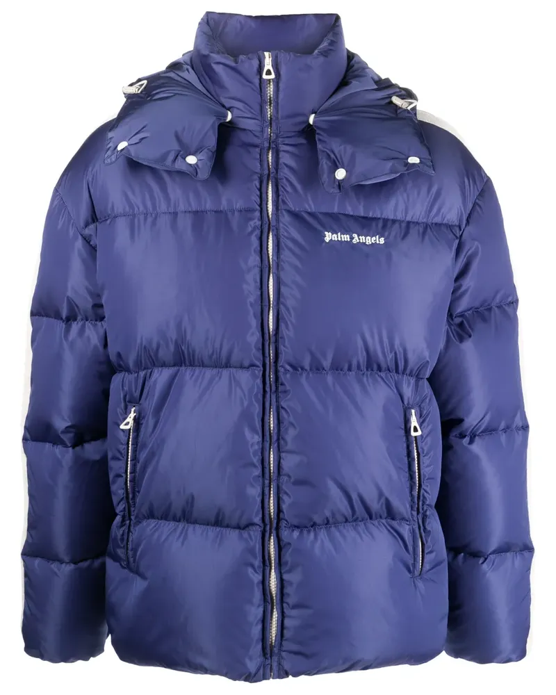 Palm Angels Gefütterte Sportjacke mit Kapuze - Blau Blau