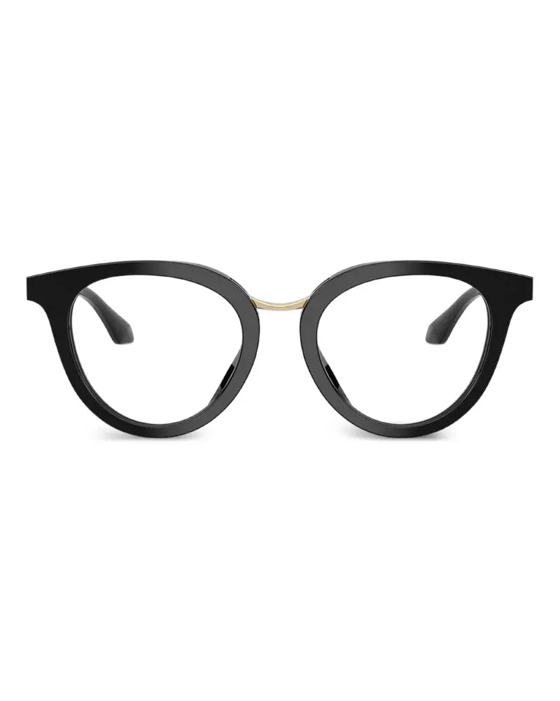 Giorgio Armani Brille mit rundem Gestell - Schwarz Schwarz