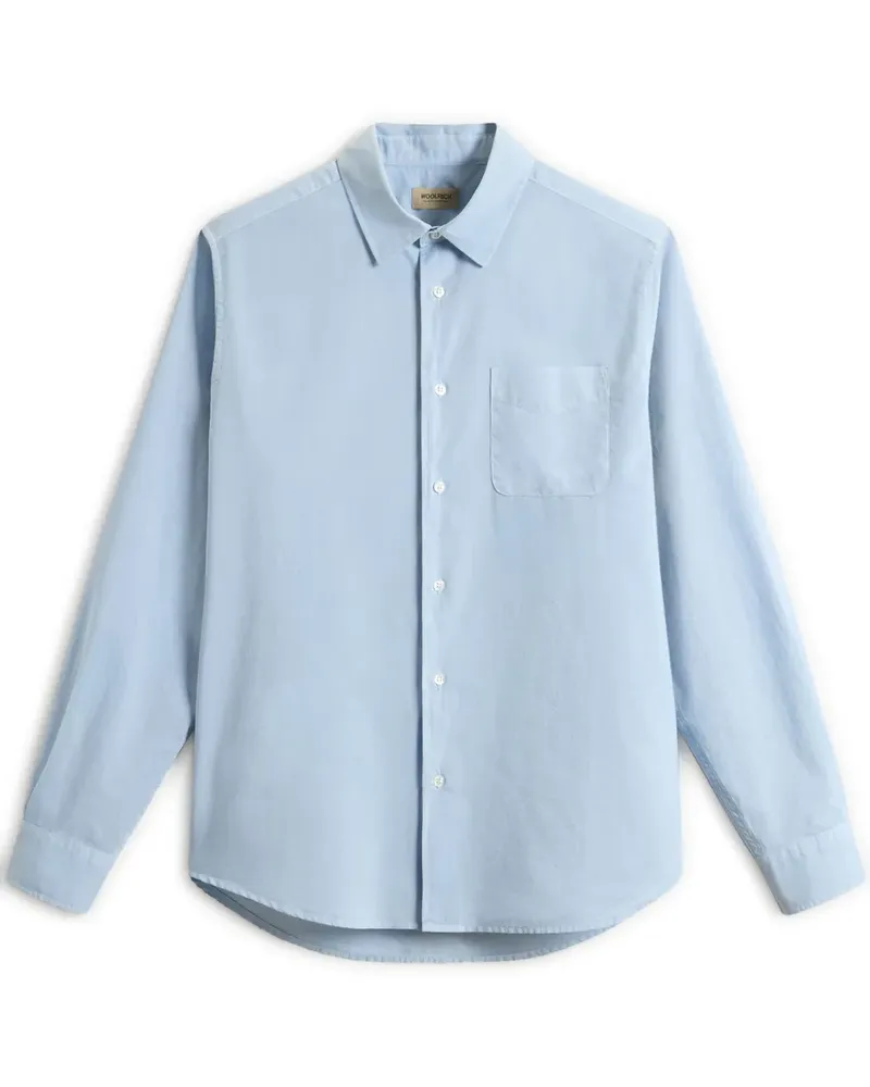 Woolrich Hemd aus Popeline - Blau Blau