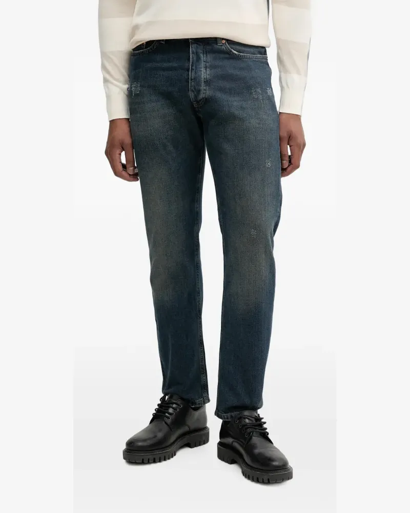 Benetton distressed faded-effect jeans - Blau Blau