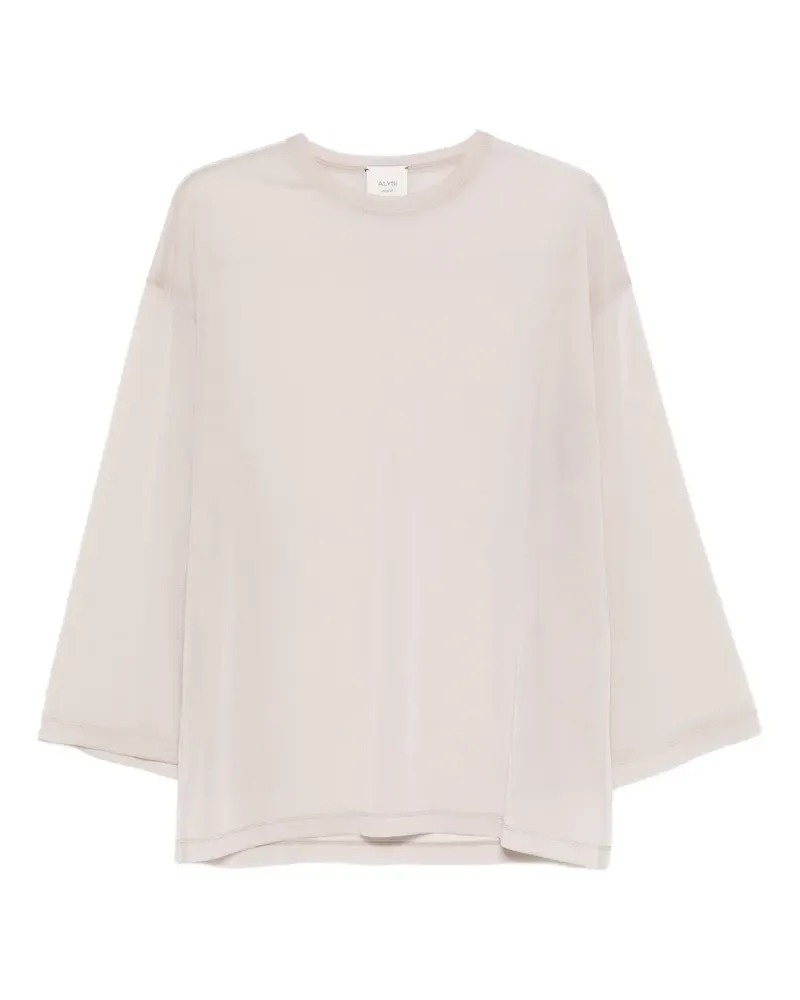 ALYSI panelled long-sleeve top - Nude Nude