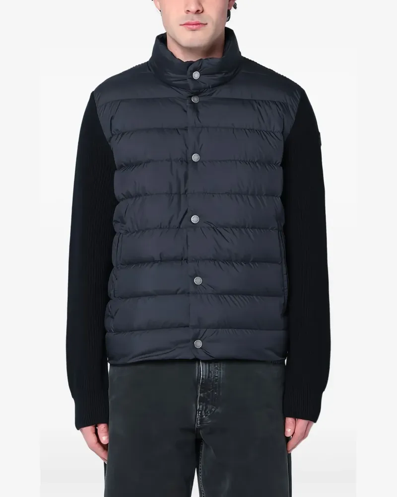 Moncler Gefütterte Jacke mit Kontrasteinsätzen - Blau Blau