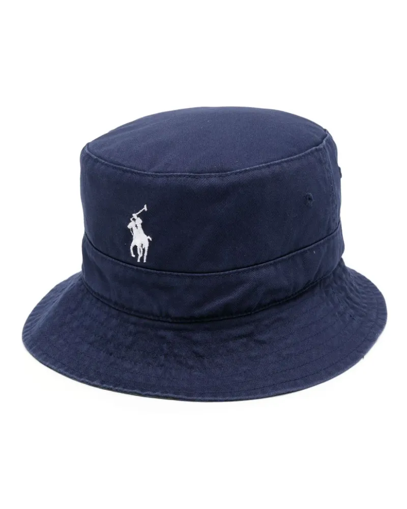 Ralph Lauren Fischerhut mit Polo Pony - Blau Blau