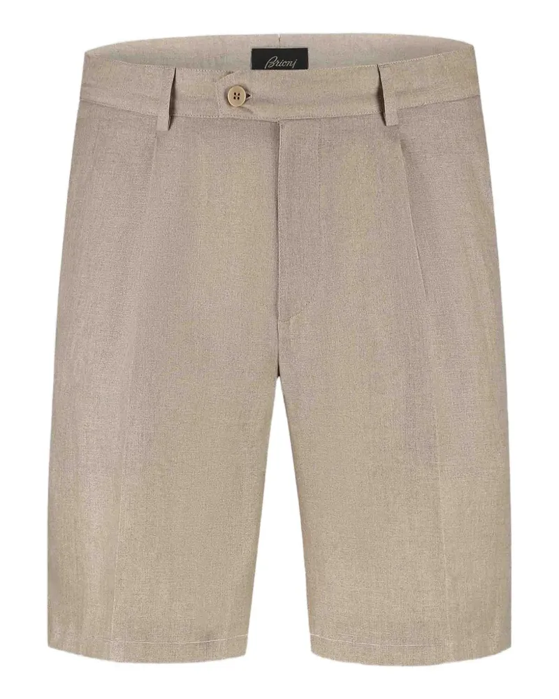 Brioni pleated chino shorts - Nude Nude
