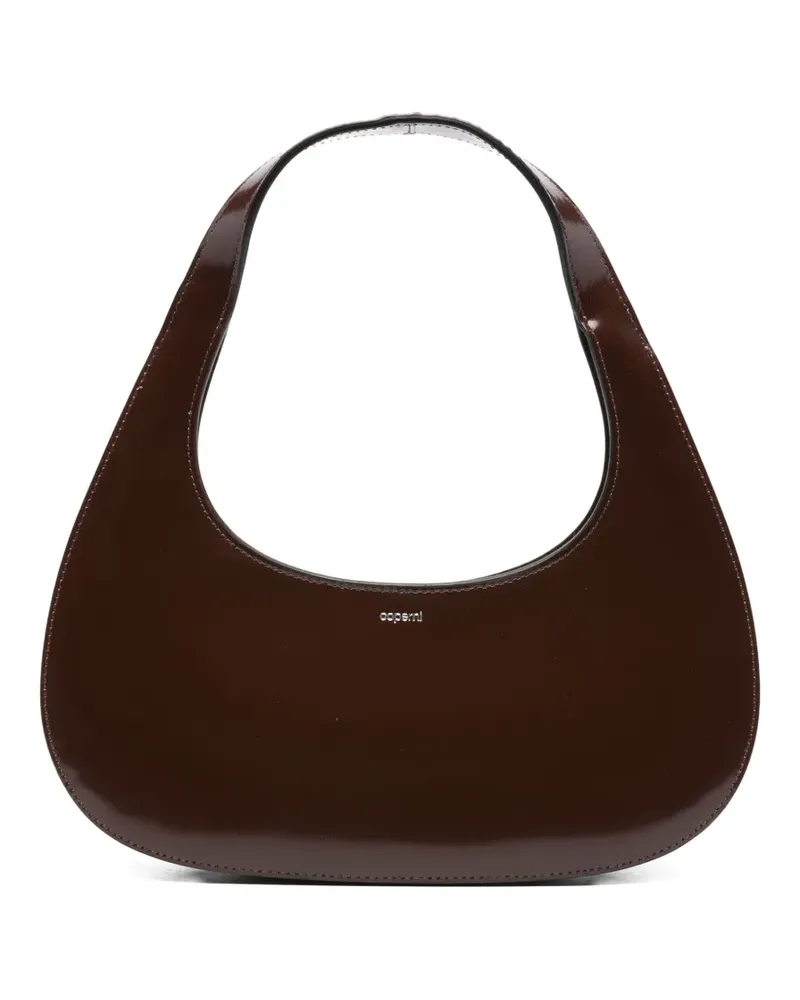 COPERNI Slim Swipe Schultertasche aus Lackleder - Braun Braun