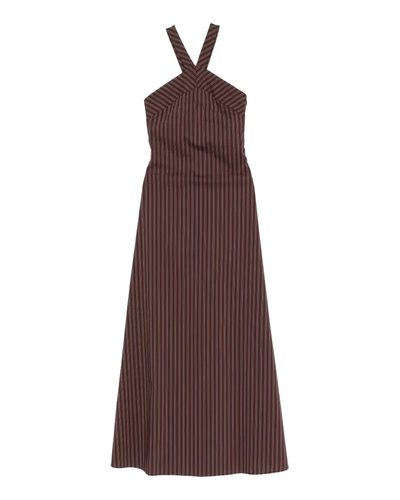 Patrizia Pepe pinstripe-pattern maxi dress - Braun Braun