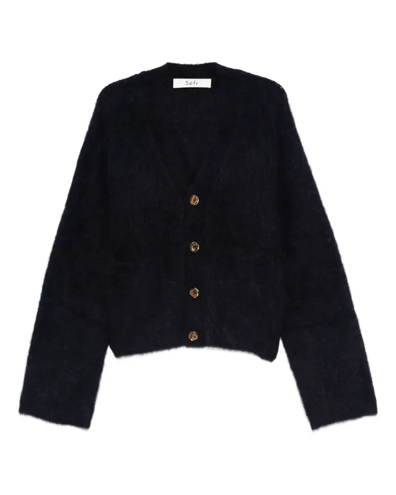 Séfr Klassischer Cardigan - Schwarz Schwarz
