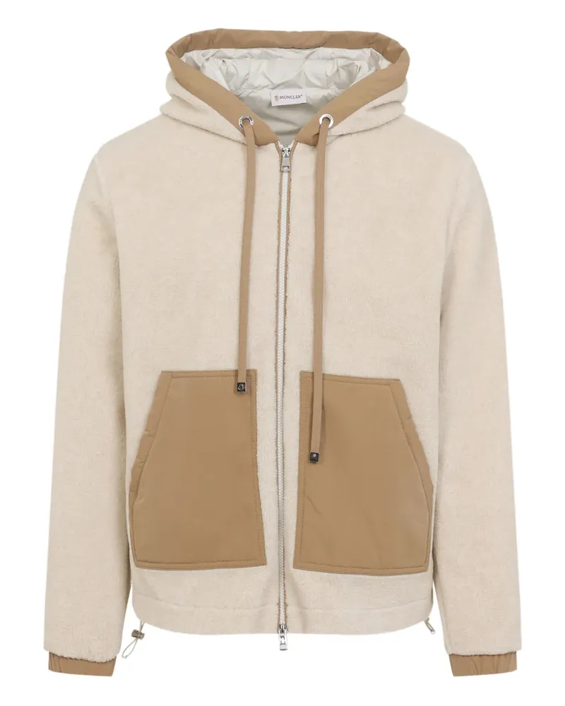 Moncler Teddy hooded jacket - Nude Nude