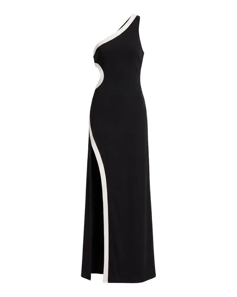 Alice + Olivia Gwendolyn One-Shoulder-Maxikleid - Schwarz Schwarz