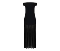 Schulterfreies Kleid - Schwarz