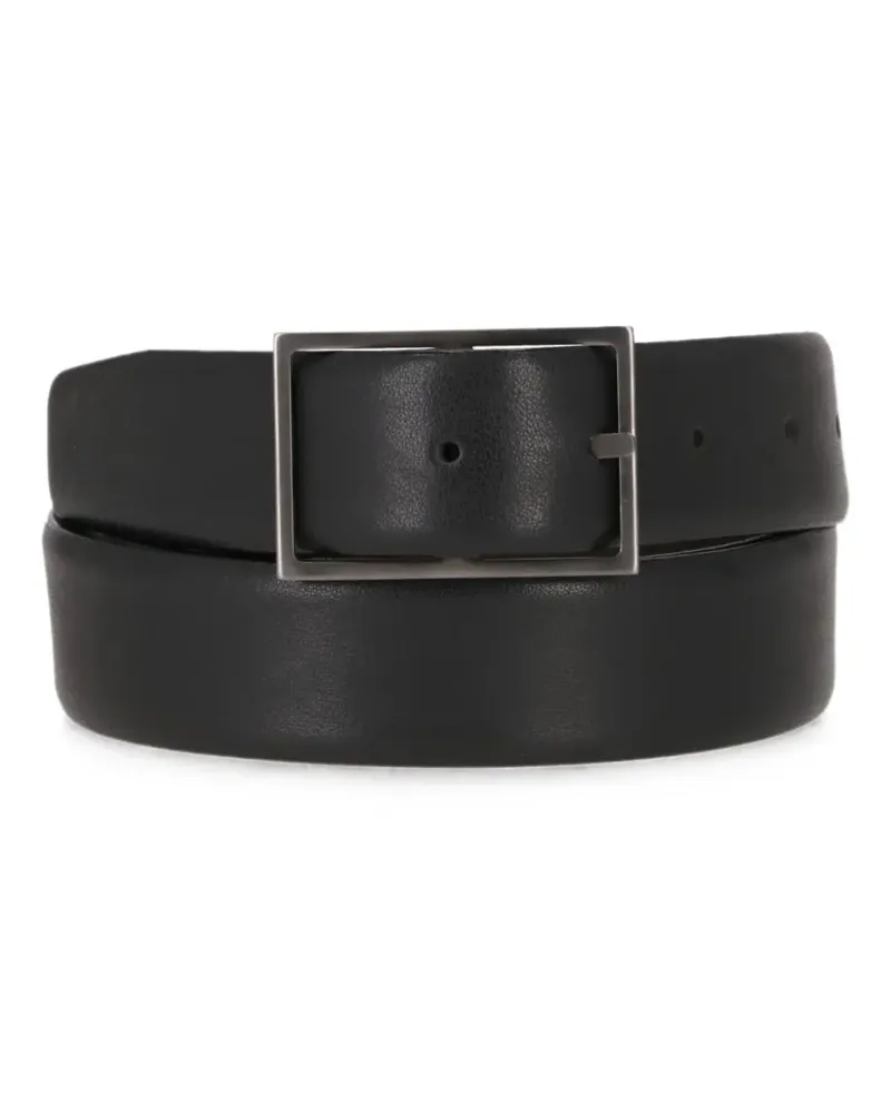 Isaia leather buckle-fastening belt - Braun Braun