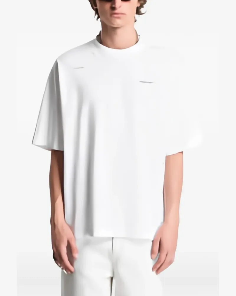 OFF-WHITE Cut Here T-shirt - Weiß Weiß