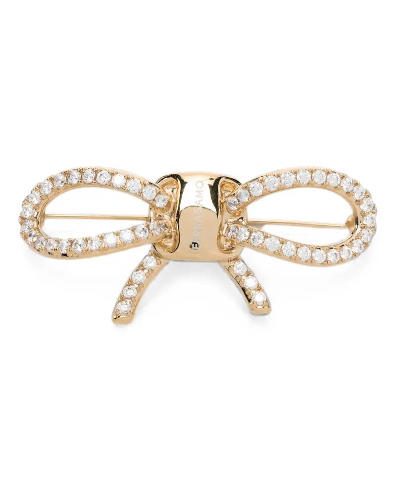 Ferragamo Vara Brosche mit Schleife - Gold Gold
