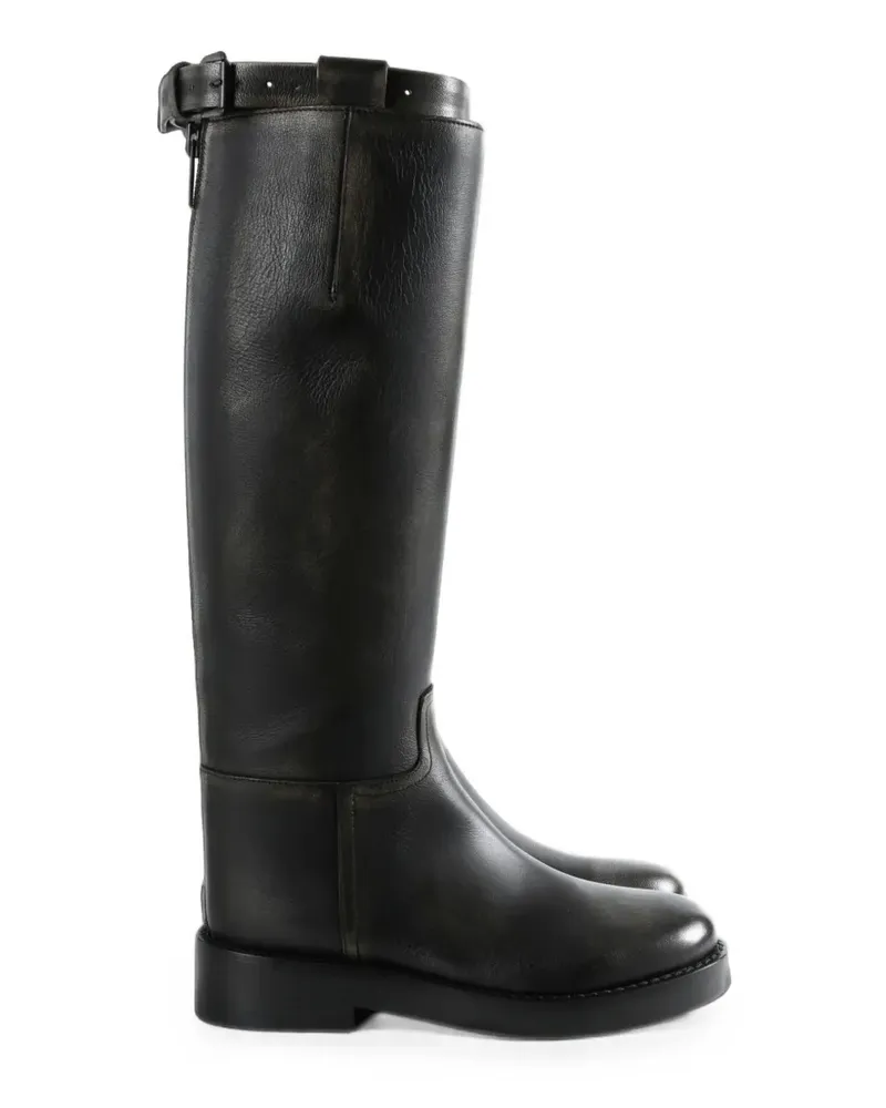 Ann Demeulemeester Kniehohe Stiefel - Schwarz Schwarz