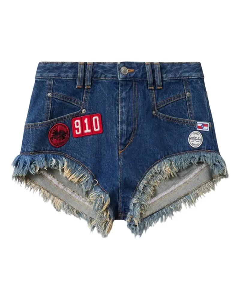 Isabel Marant Eneidala Shorts mit ausgefranstem Saum - Blau Blau
